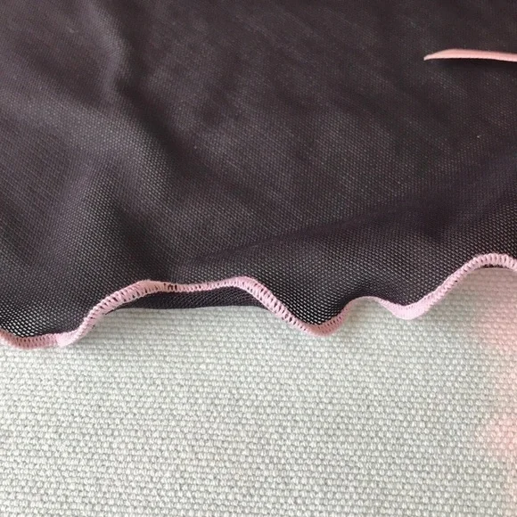 Victoria’s Secret Black Sheer Mesh Tie Front Babydoll Lingerie - Picture 3 of 9